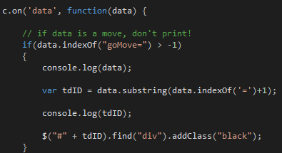 On data JS function